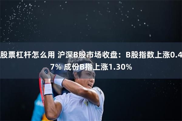 股票杠杆怎么用 沪深B股市场收盘：B股指数上涨0.47% 成份B指上涨1.30%