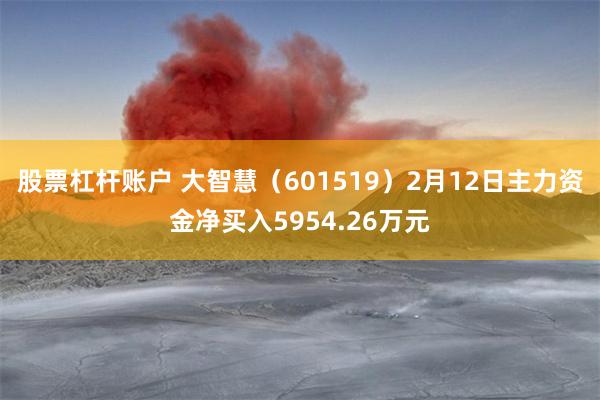 股票杠杆账户 大智慧（601519）2月12日主力资金净买入5954.26万元