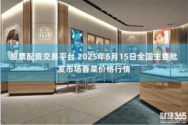 股票配资交易平台 2025年6月15日全国主要批发市场香菜价格行情