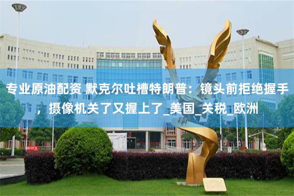专业原油配资 默克尔吐槽特朗普：镜头前拒绝握手，摄像机关了又握上了_美国_关税_欧洲